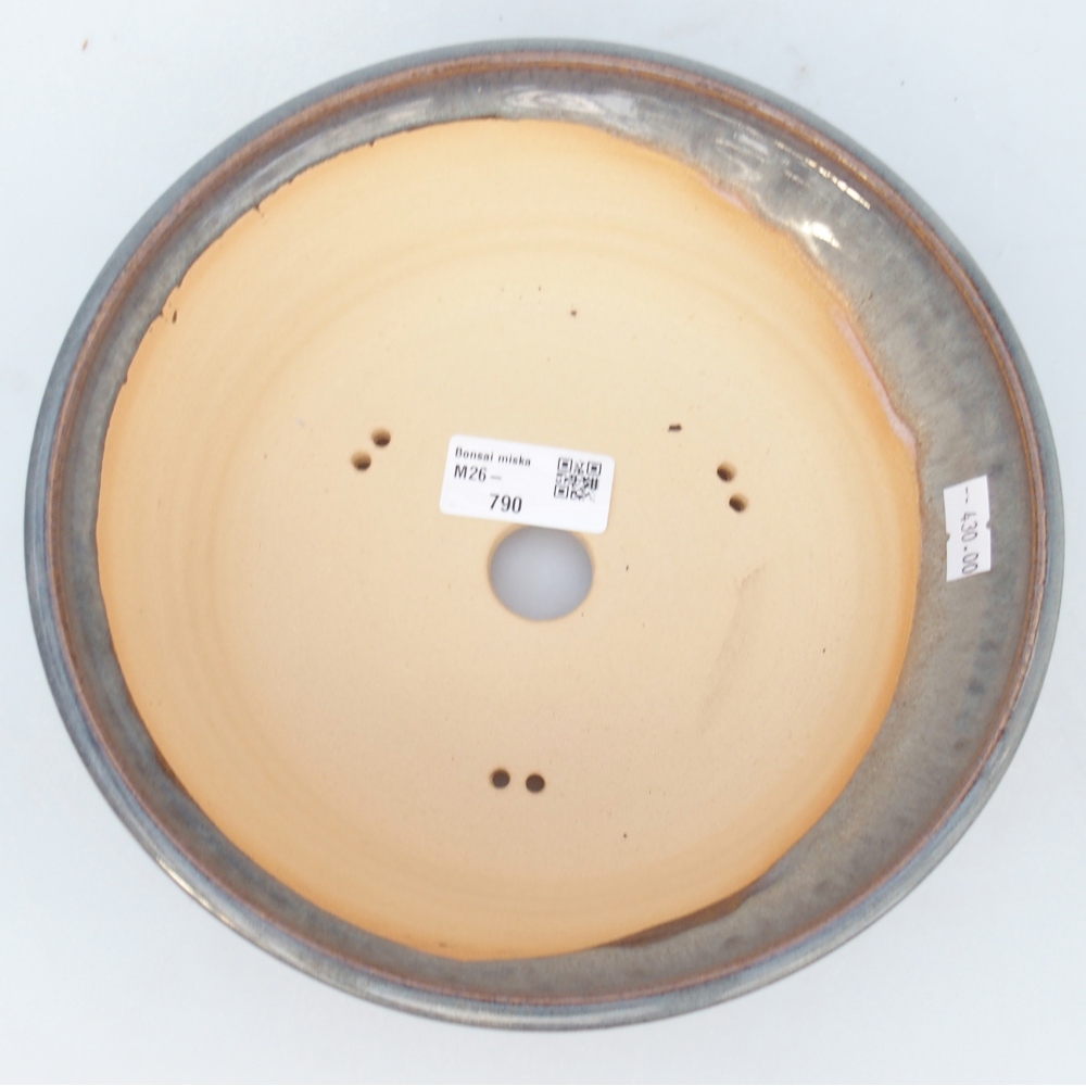 Keramická bonsai miska 21 x 21 x 6,5 cm, barva šedá