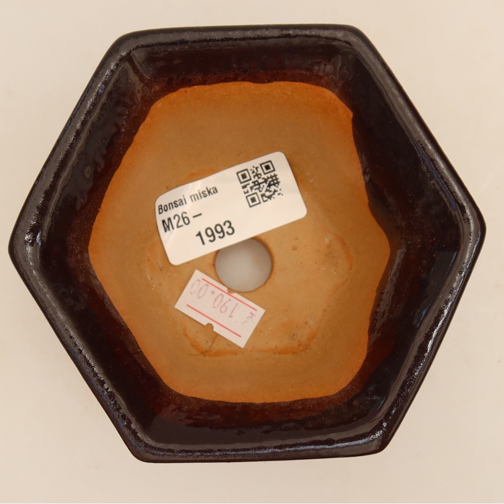 Keramická bonsai miska 10,5 x 9,5 x 5,5 cm, barva černá