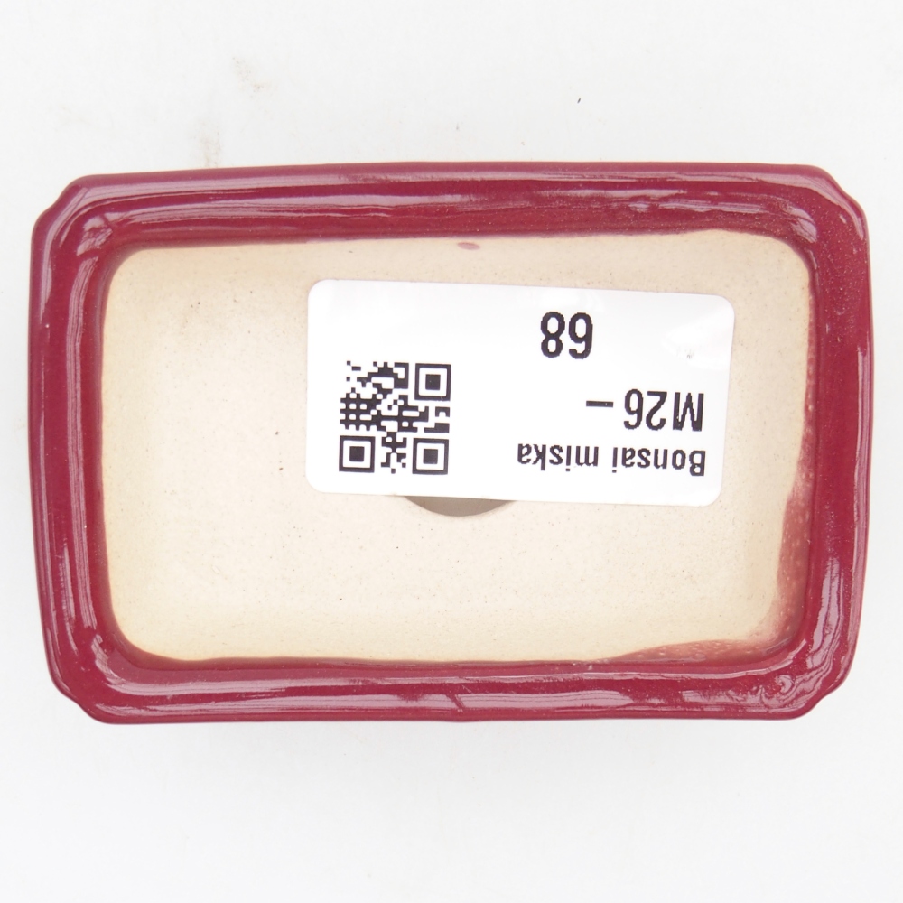 Mini bonsai miska 7,5 x 5 x 2 cm, barva vínová