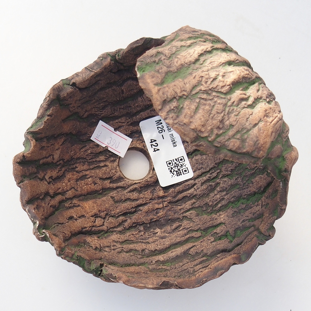 Keramická Skořápka 13 x 13 x 12 cm , barva zelená