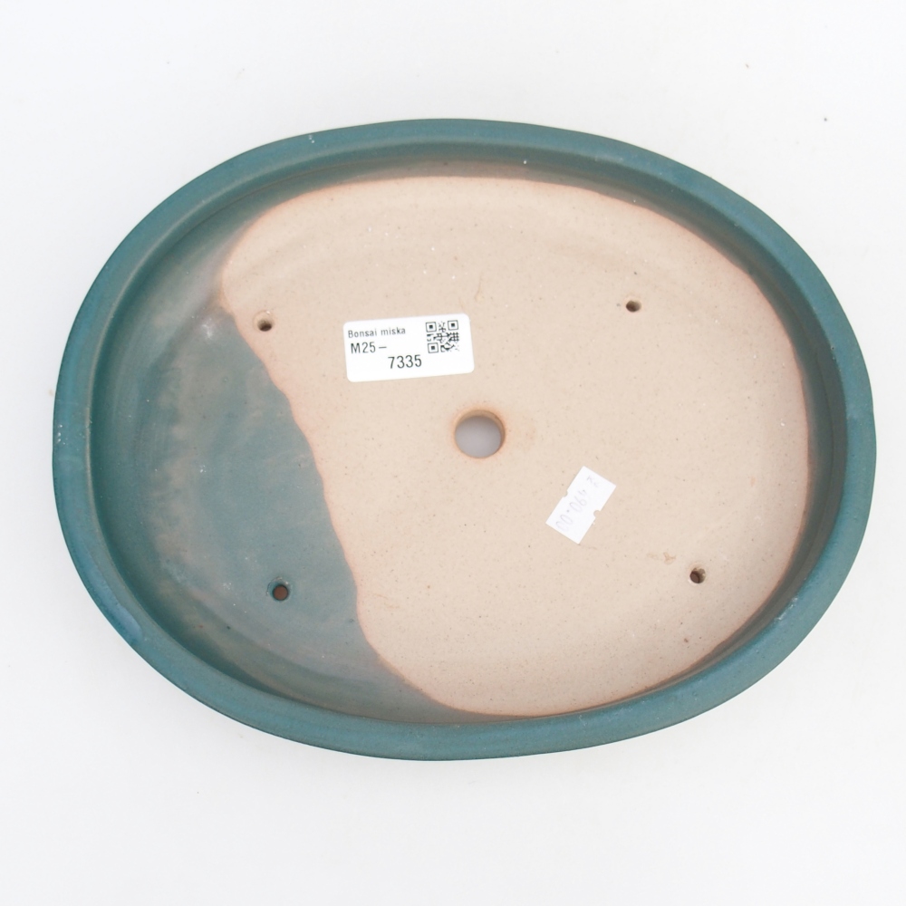 Keramická bonsai miska 24 x 20 x 4 cm, barva modrá