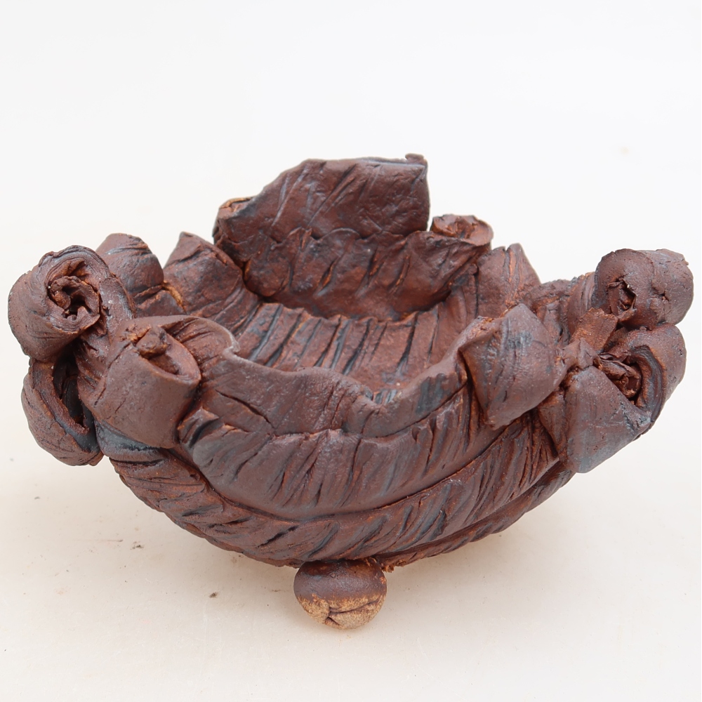 Keramická Skořápka  11 x 8 x 6,5 cm , barva hnědá