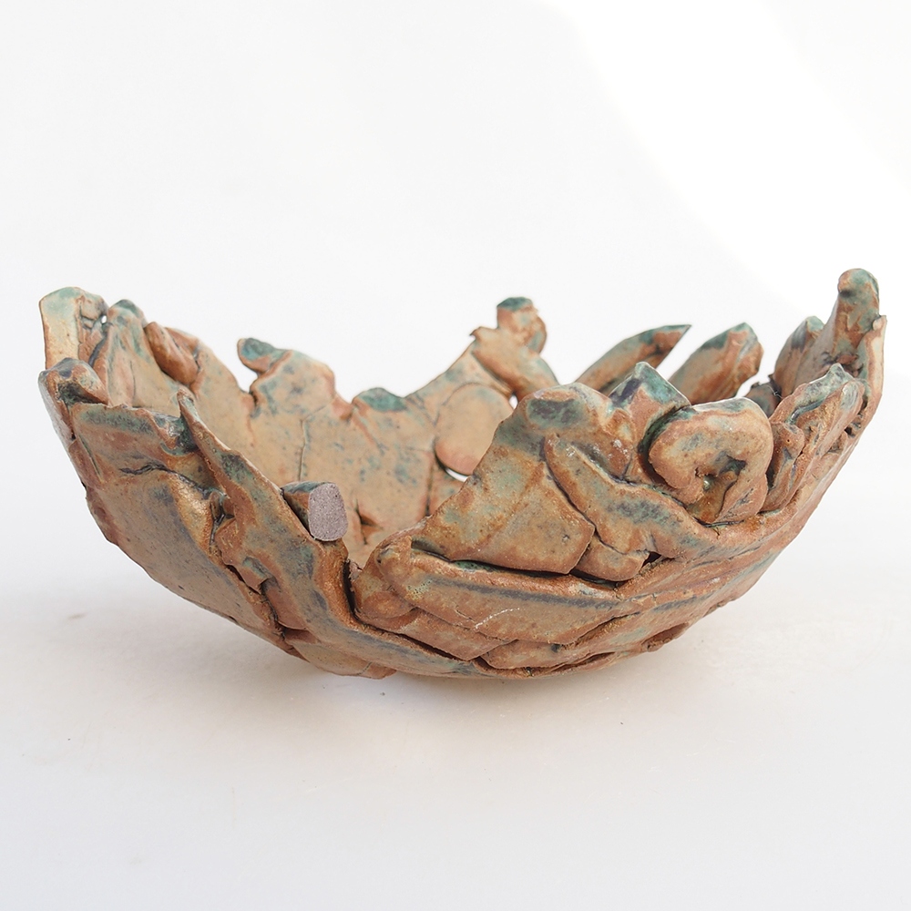 Keramická Skořápka 14 x 14 x 6,5 cm , barva zelená