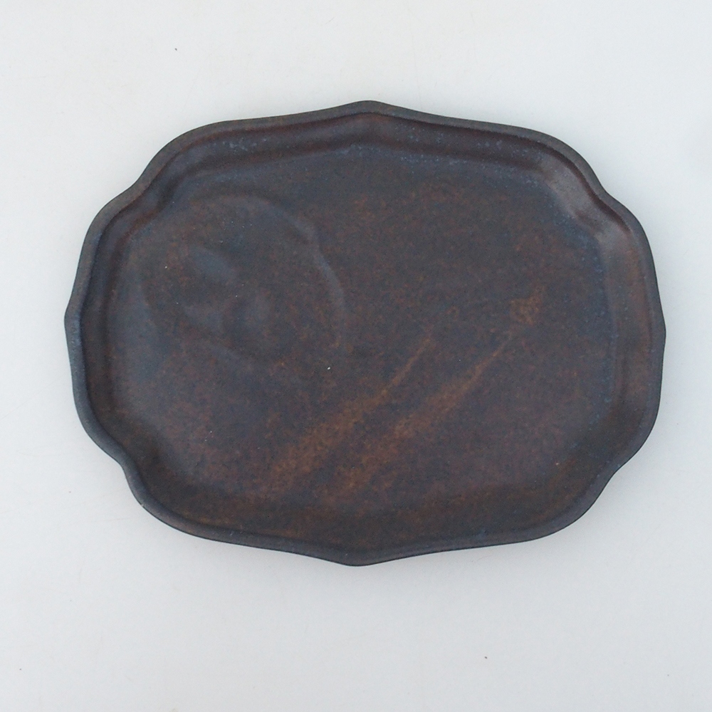 Keramická podmiska H51 -18,5 x 14,5 x 1 cm - hnědá