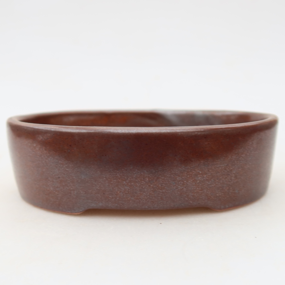 Keramická bonsai miska 13 x 10 x 3,5 cm, barva hnědá
