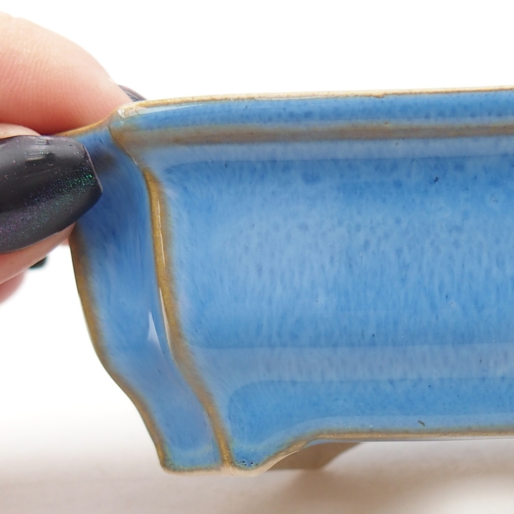 Mini bonsai miska 9 x 6,5 x 3,5 cm, barva modrá