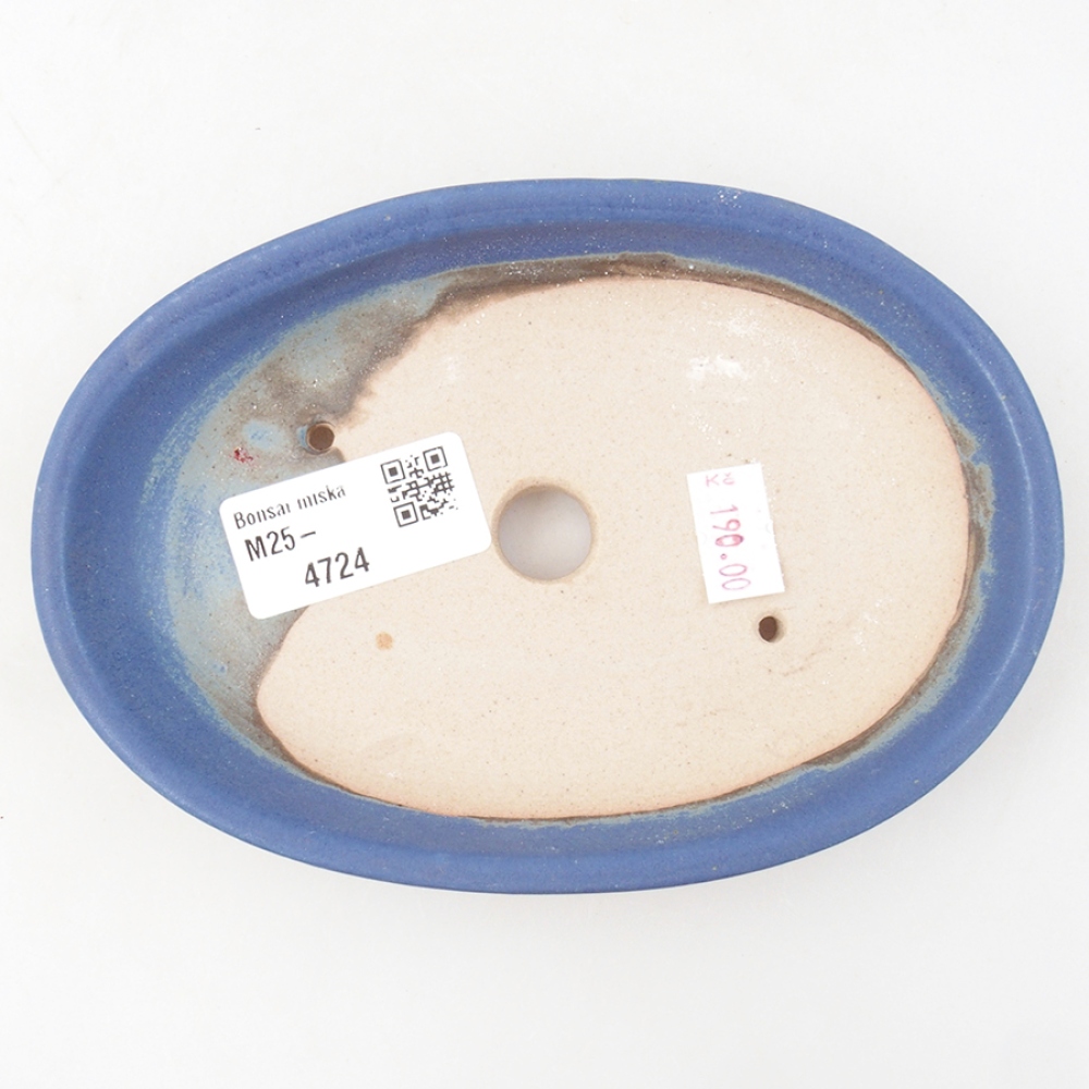 Keramická bonsai miska 15,5 x 11 x 3 cm, barva modrá