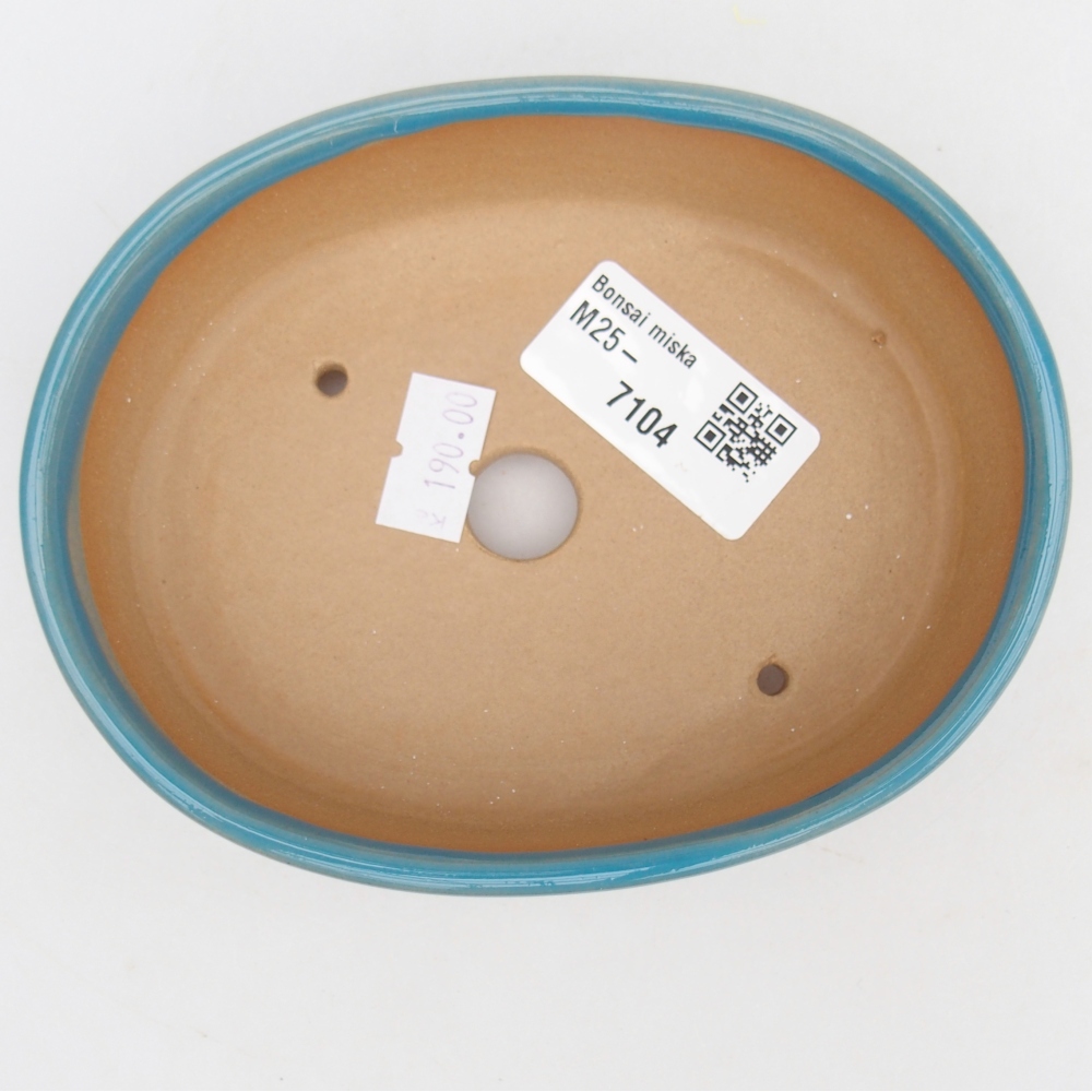 Keramická bonsai miska 12,5 x 10 x 3,5 cm, barva modrá