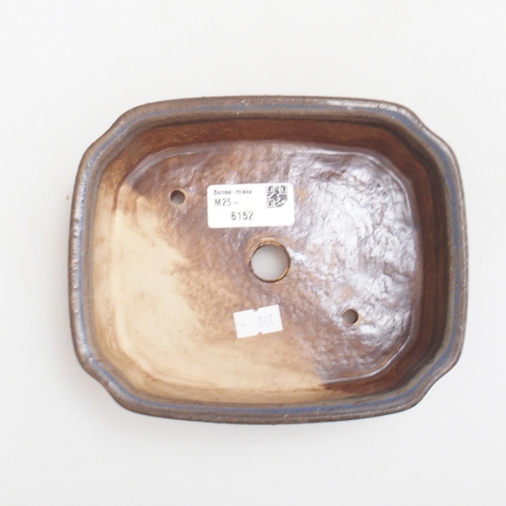 Keramická bonsai miska 17 x 14 x 4,5 cm, barva modrá