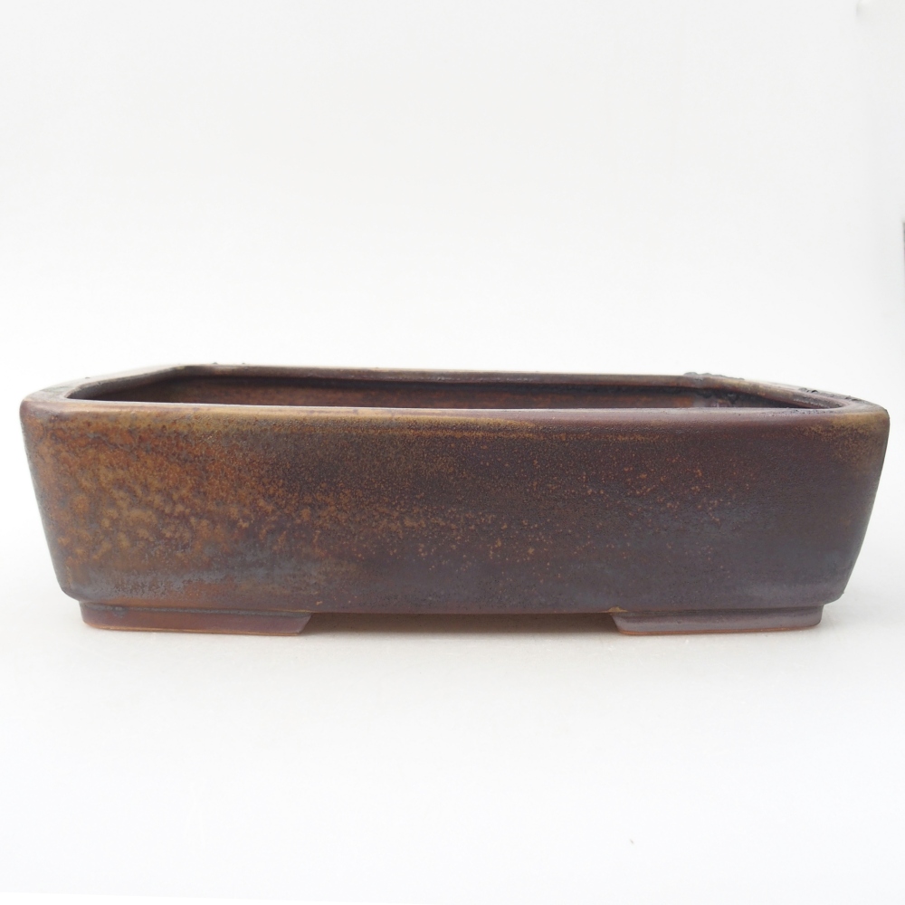 Keramická bonsai miska 26,5 x 20,5 x 6,5 cm, barva hnědá