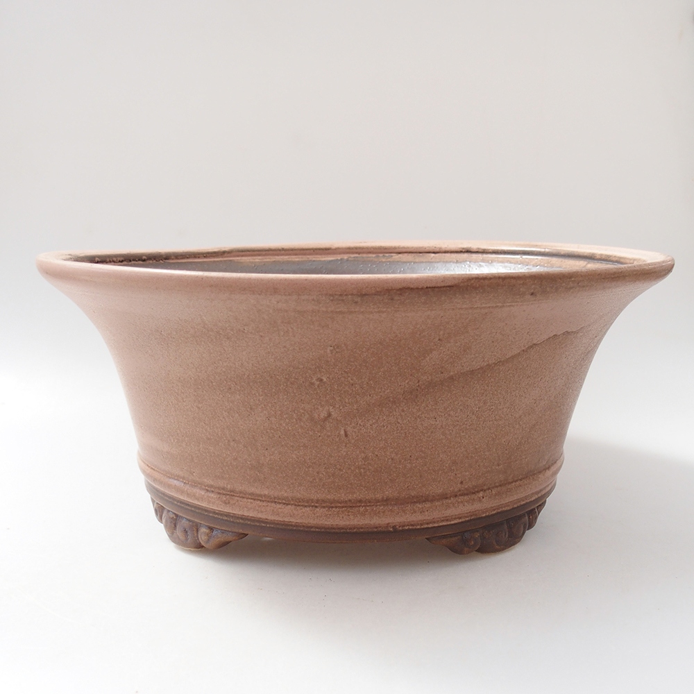 Keramická bonsai miska 29 x 29 x 12 cm, barva růžová