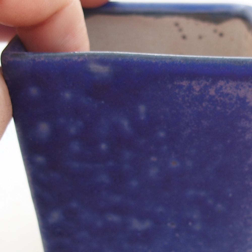 Keramická bonsai miska 7 x 7 x 9,5 cm, barva modrá