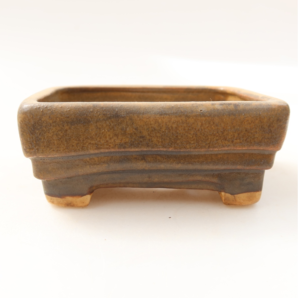 Keramická bonsai miska 9,5 x 7,5 x 3,5 cm, barva hnědá