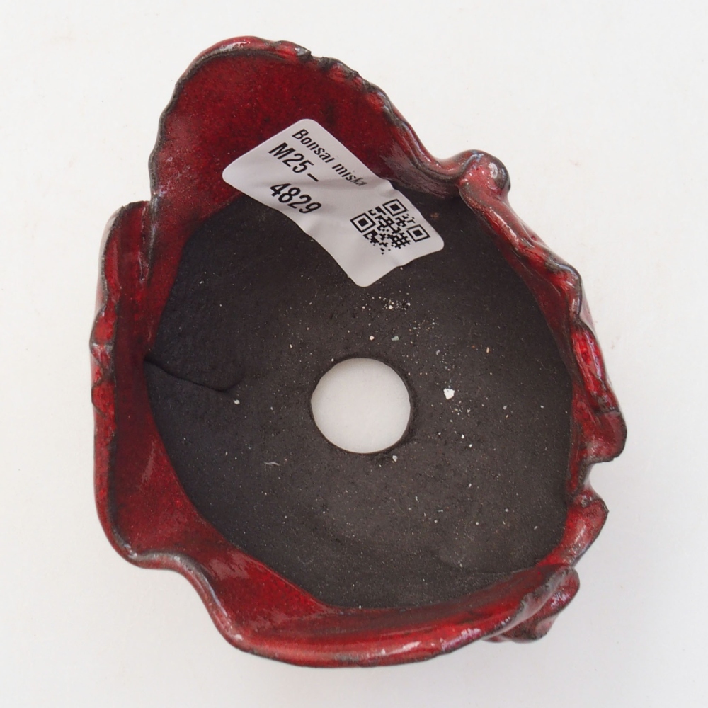 Keramická Skořápka  8 x 7 x 5,5 cm , barva červená