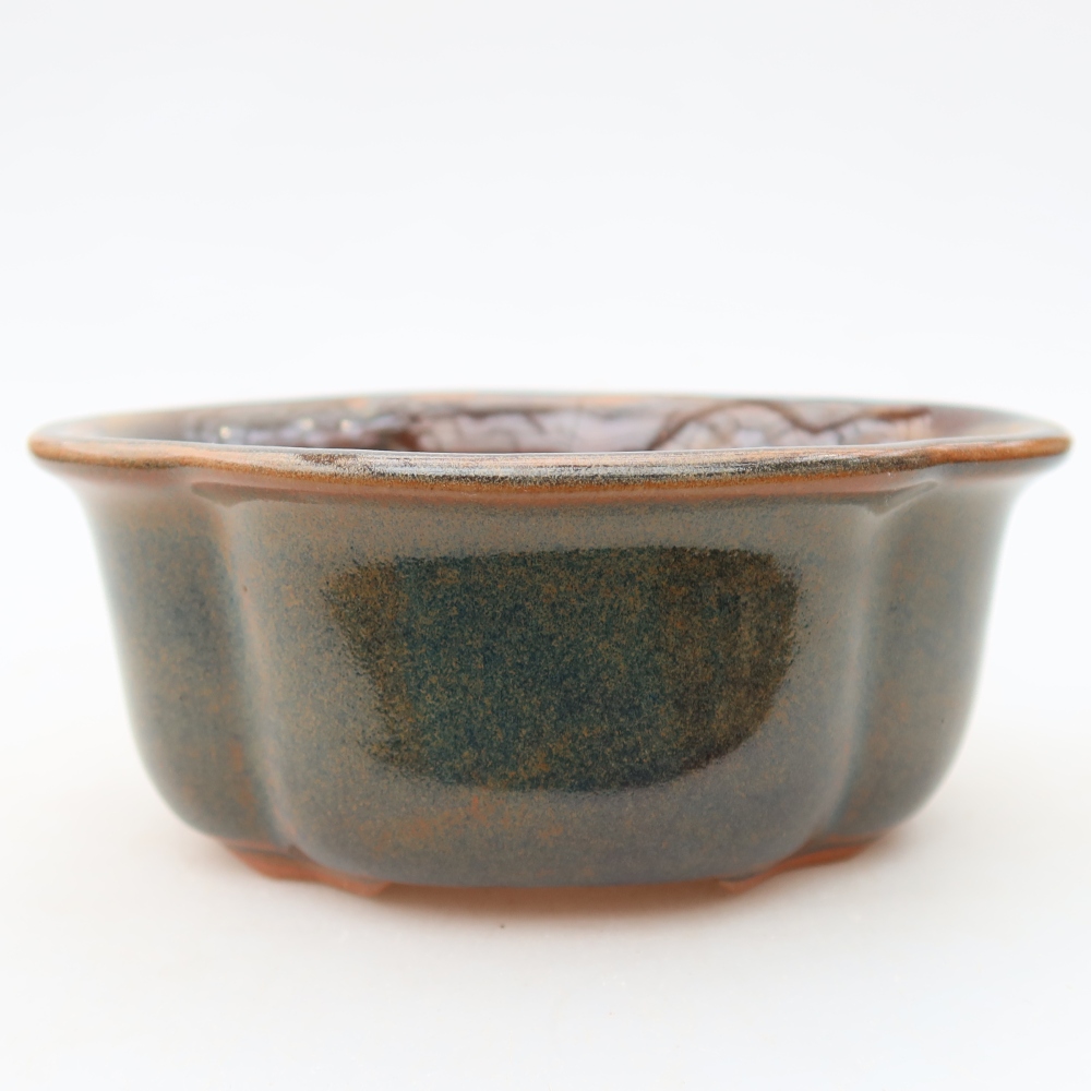 Keramická bonsai miska 13,5 x 11 x 6 cm, barva hnědá