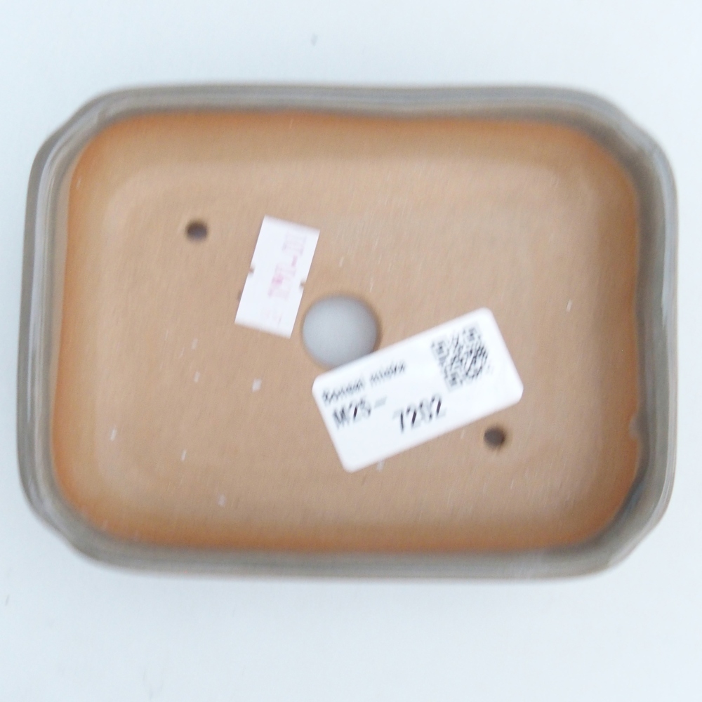 Keramická bonsai miska 12 x 9 x 3 cm, barva šedá