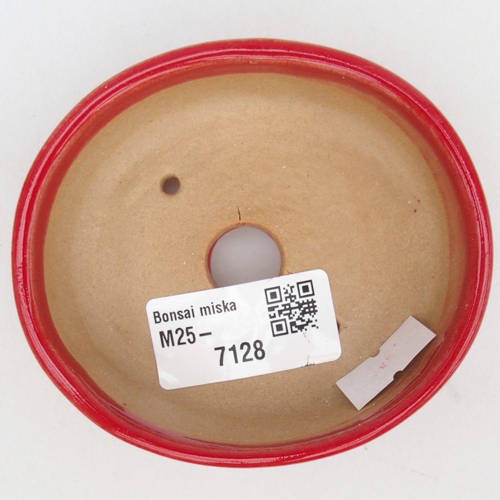 Keramická bonsai miska 9,5 x 8 x 3 cm, barva červená