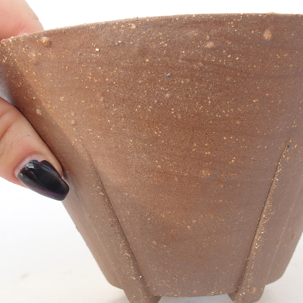 Keramická bonsai miska 15 x 15 x 9 cm, barva hnědá