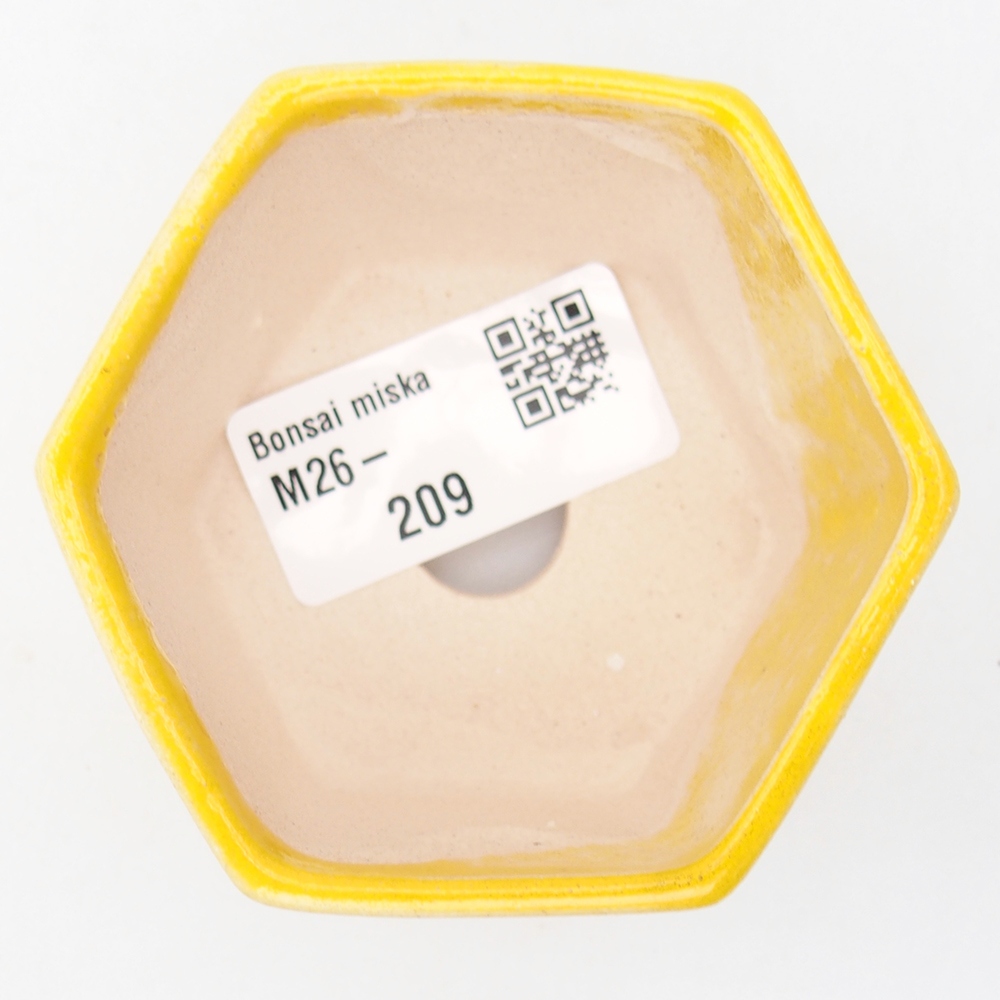 Mini bonsai miska 7 x 6,5 x 4,5 cm, barva žlutá