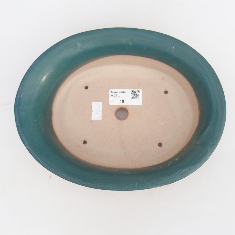 Keramická bonsai miska 22,5 x 18,5 x 7 cm, barva modrá