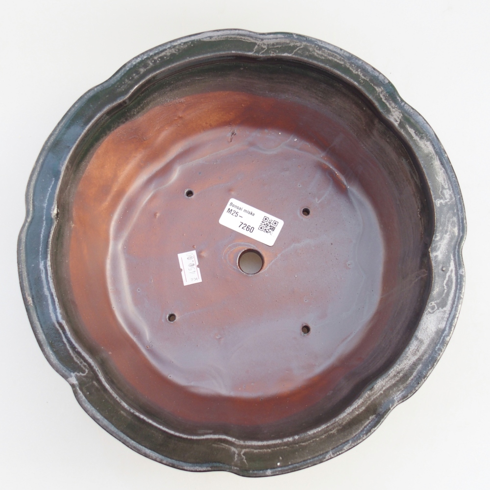 Keramická bonsai miska 27 x 27 x 8 cm, barva černá