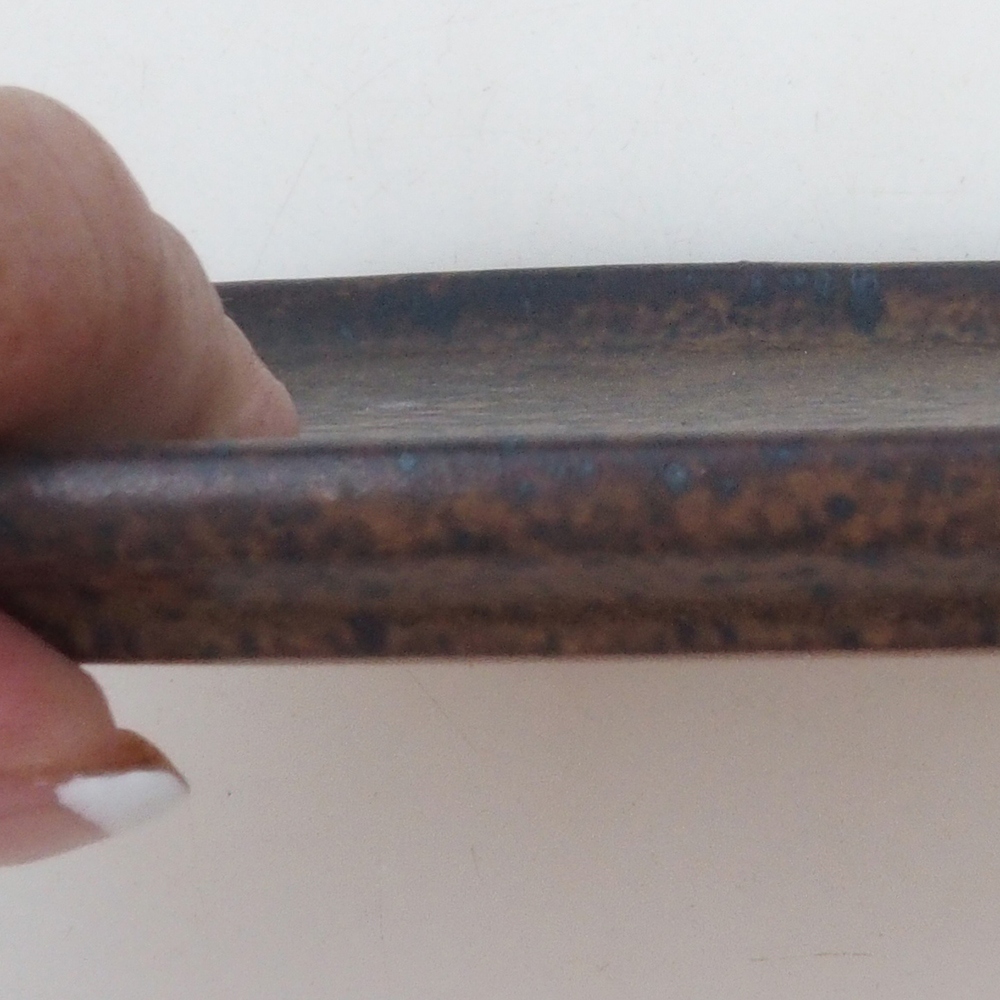 Keramická podmiska H37 -14,5 x 13 x 1 cm - hnědá