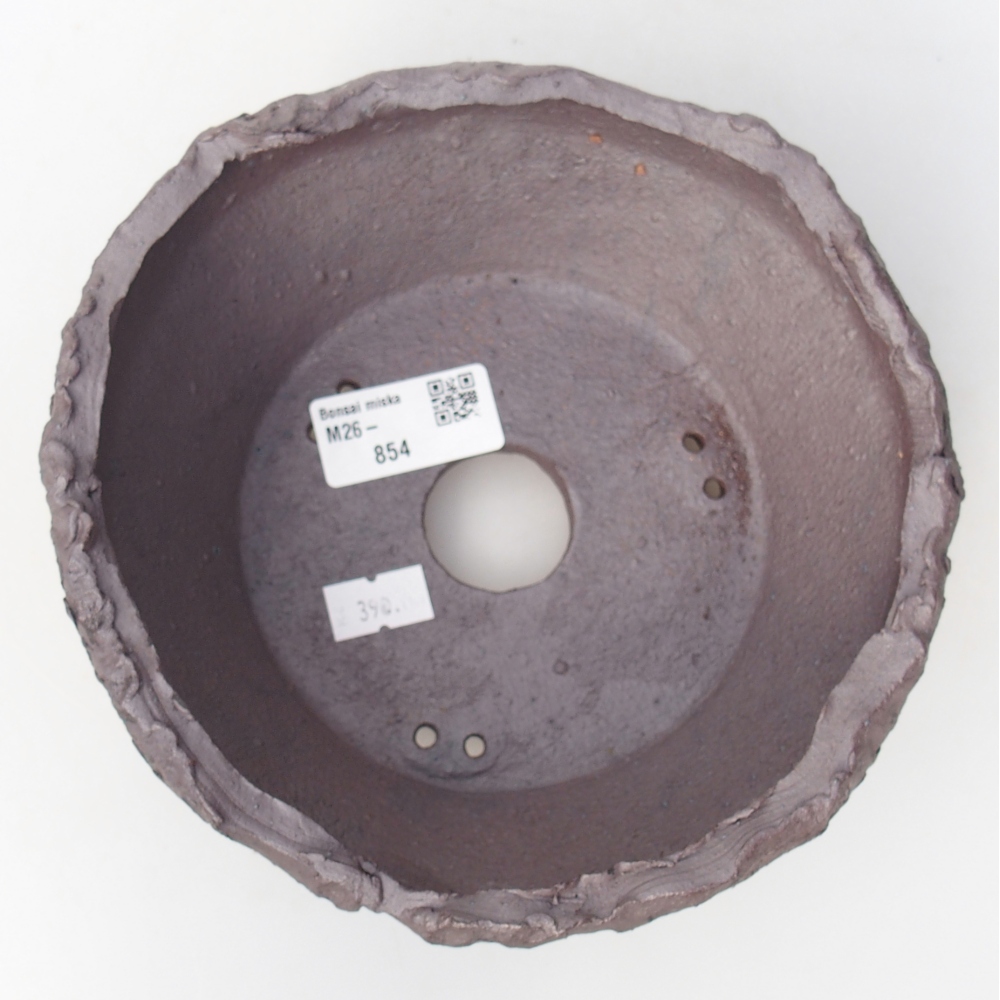 Keramická bonsai miska 17 x 17 x 7,5 cm, barva kovová