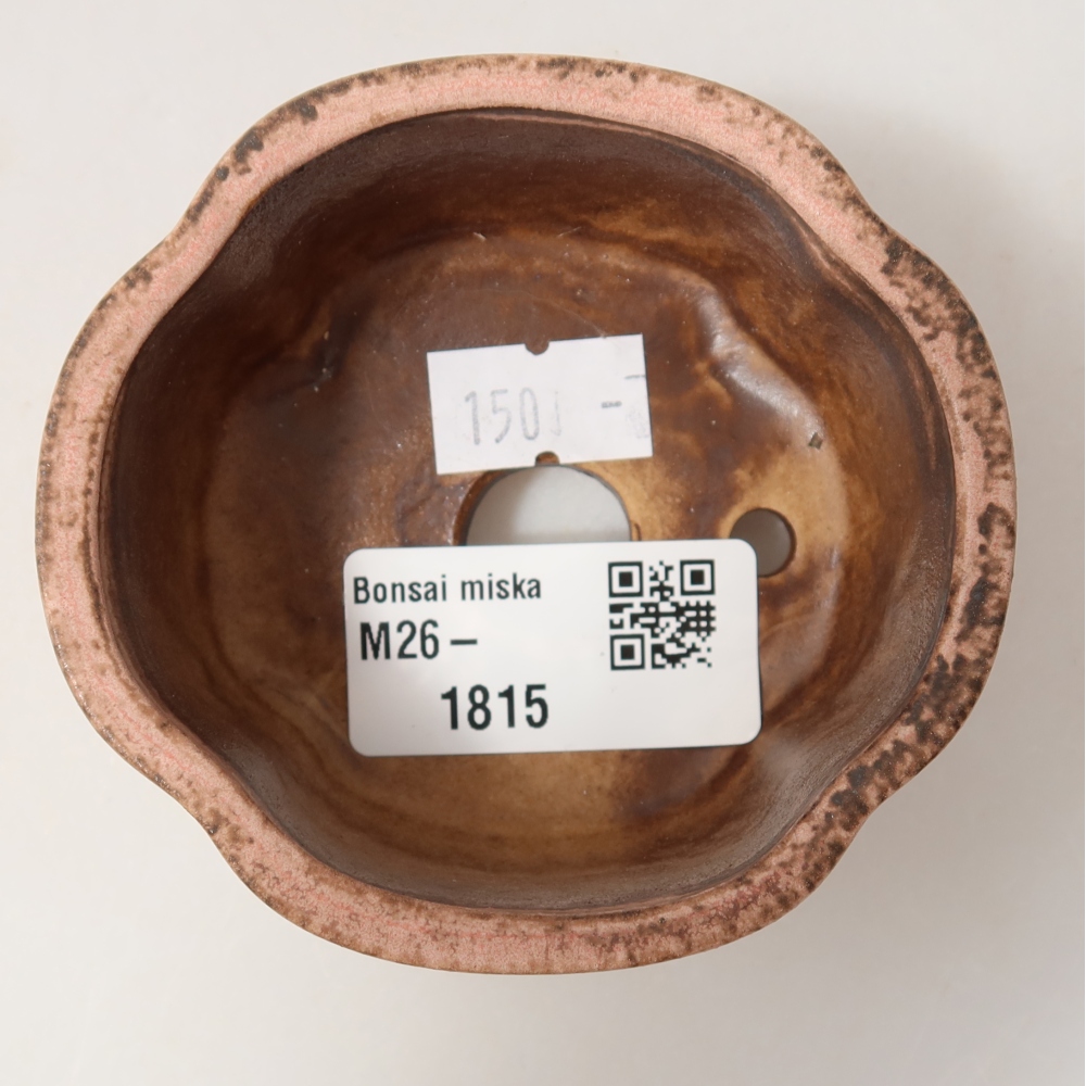 Keramická bonsai miska 8 x 7,5 x 3,5 cm, barva růžová