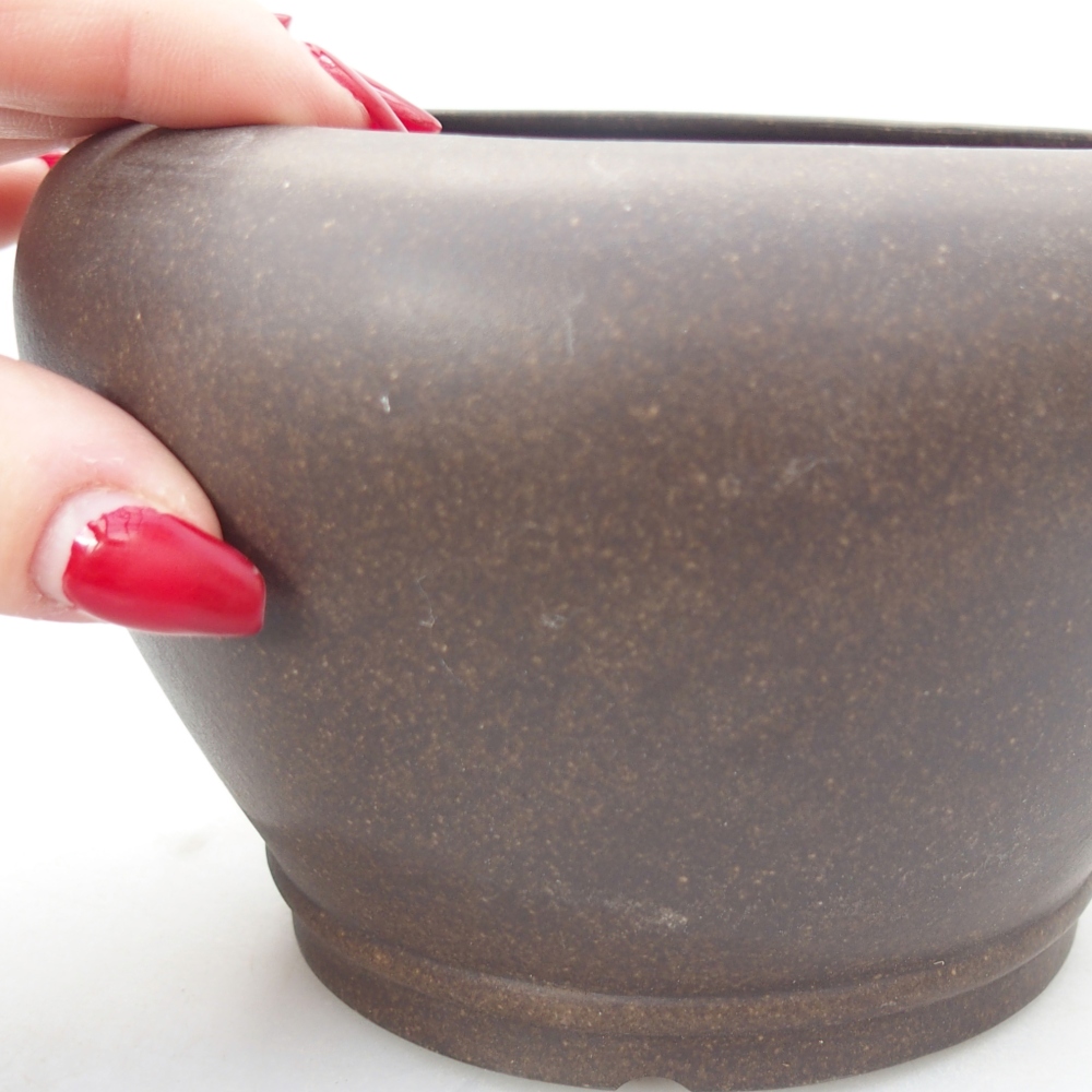 Miska 13 x 13 x 9 cm barva hnědá