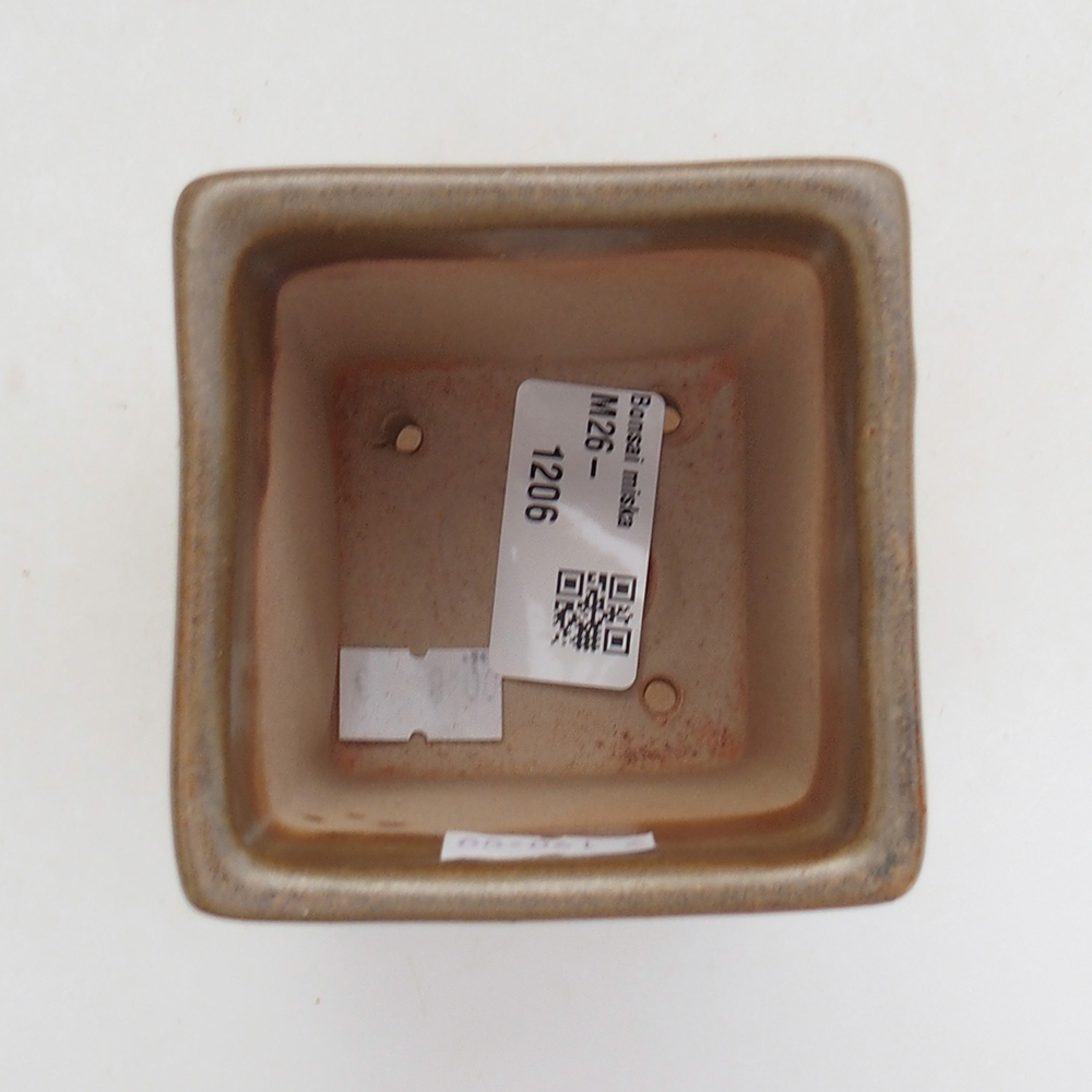 Keramická bonsai miska 7 x 7 x 9,5 cm, barva hnědá