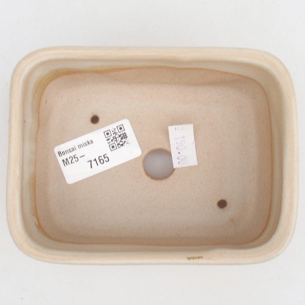 Keramická bonsai miska 12,5 x 10 x 5 cm, barva béžová