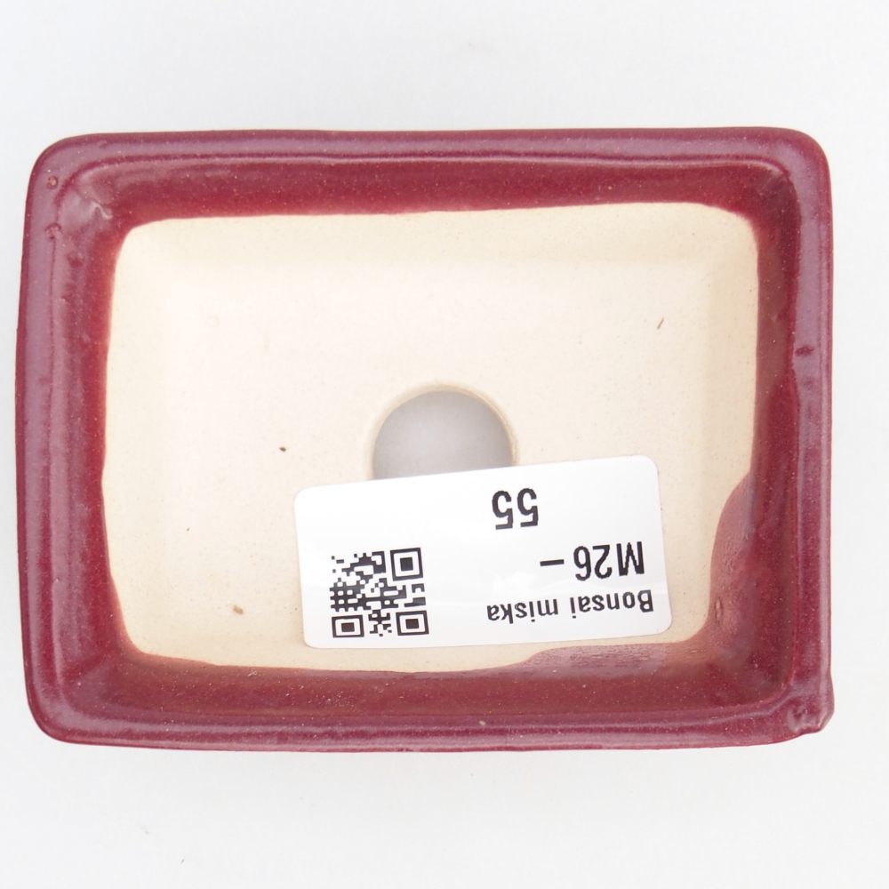 Mini bonsai miska 8 x 6 x 2,5 cm, barva vínová