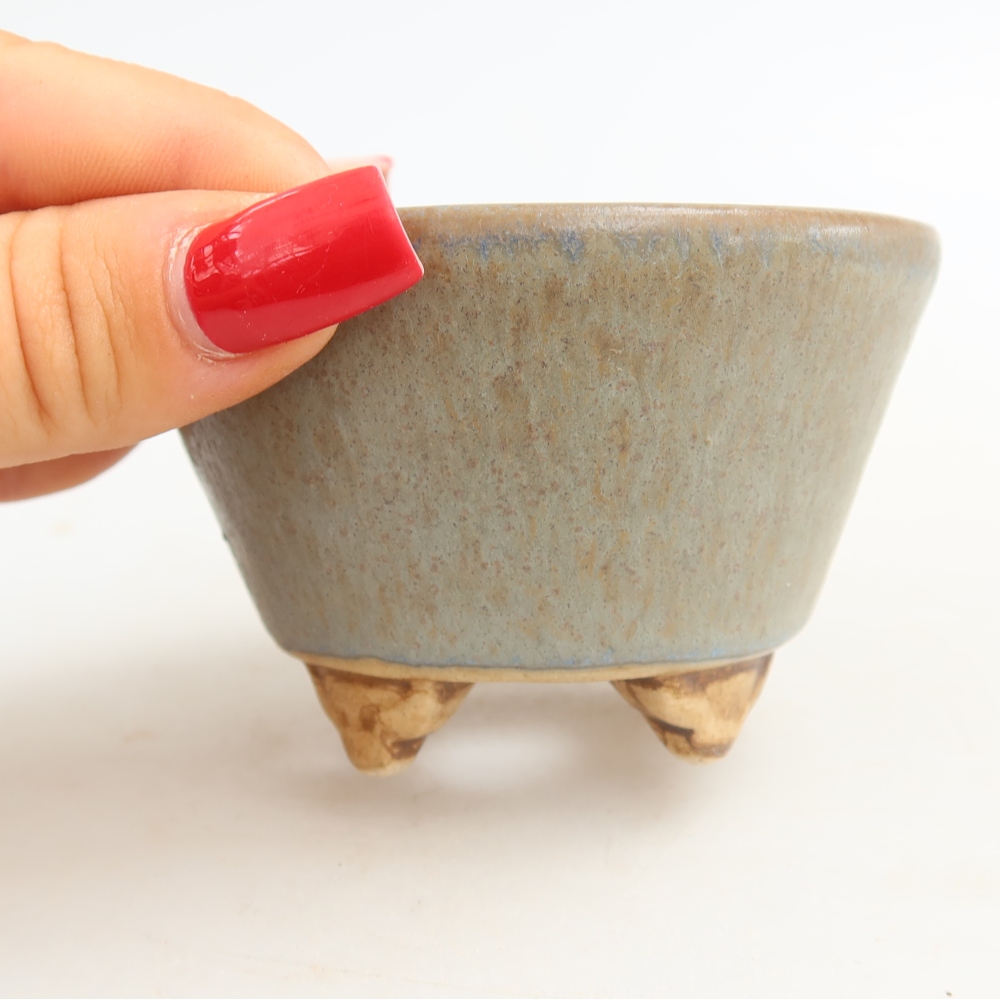 Keramická bonsai miska 8,5 x 8,5 x 5 cm, barva modrá