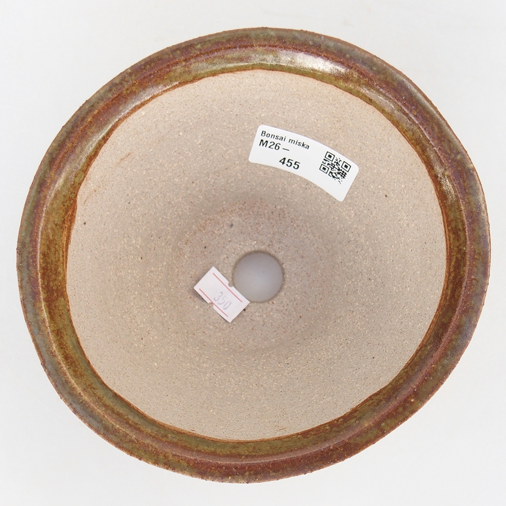 Keramická bonsai miska 15 x 15 x 9 cm, barva hnědá