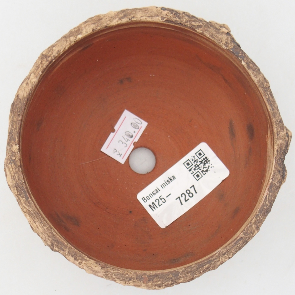Keramická bonsai miska 10 x 10 x 6 cm, barva hnědá