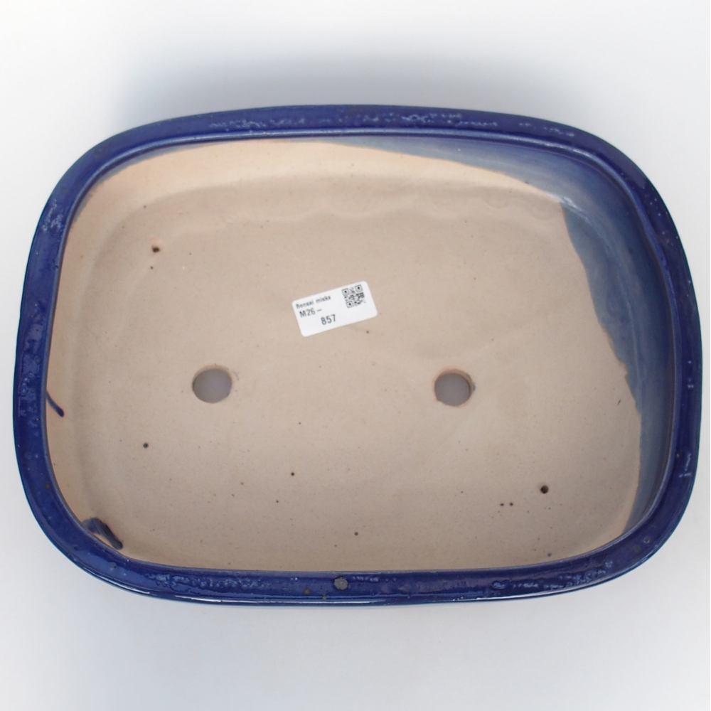 Keramická bonsai miska 31,5 x 24 x 6 cm, barva modrá