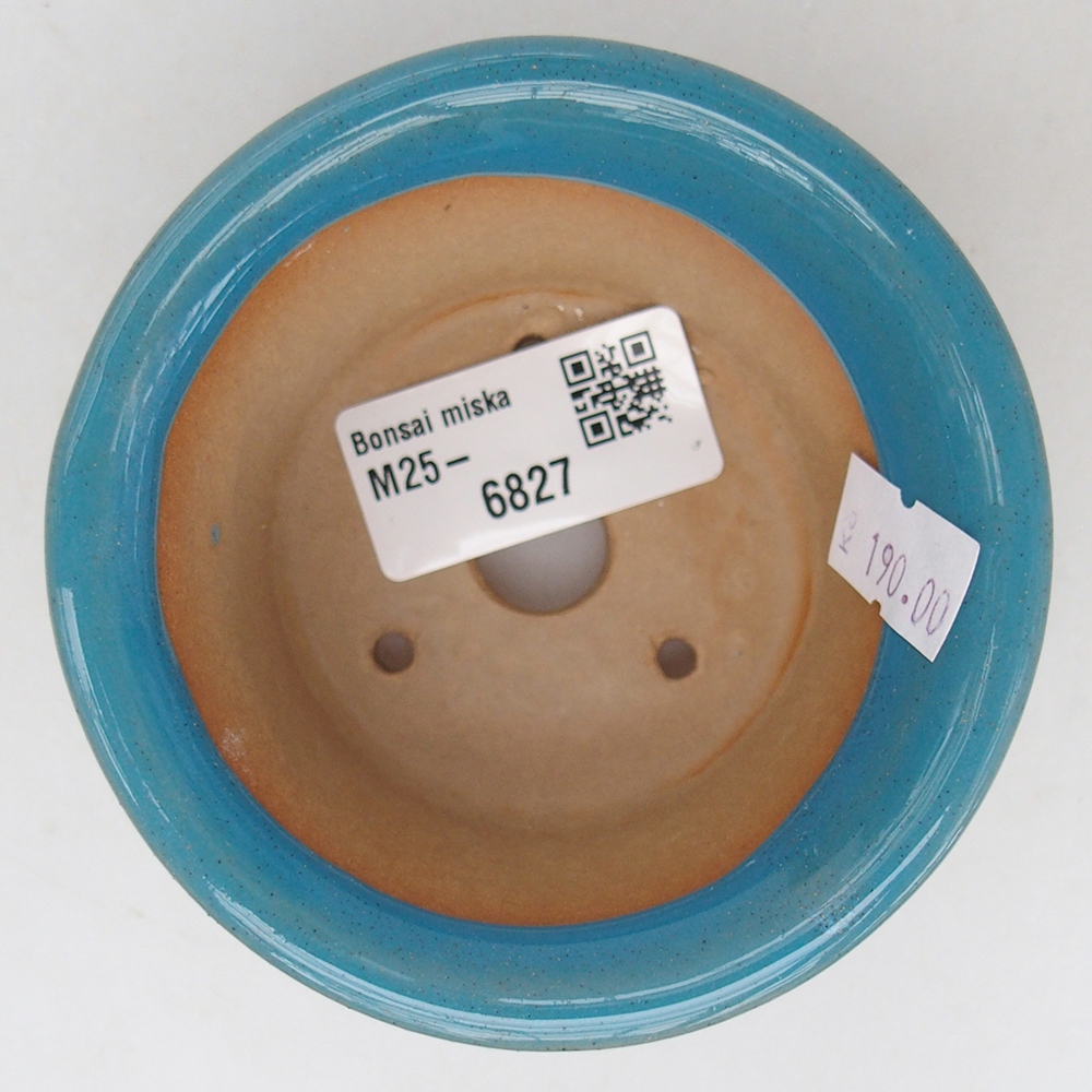 Keramická bonsai miska 9 x 9  x 5 cm, barva modrá