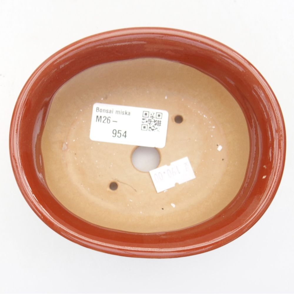 Keramická bonsai miska 12 x 10 x 5,5 cm, barva hnědá