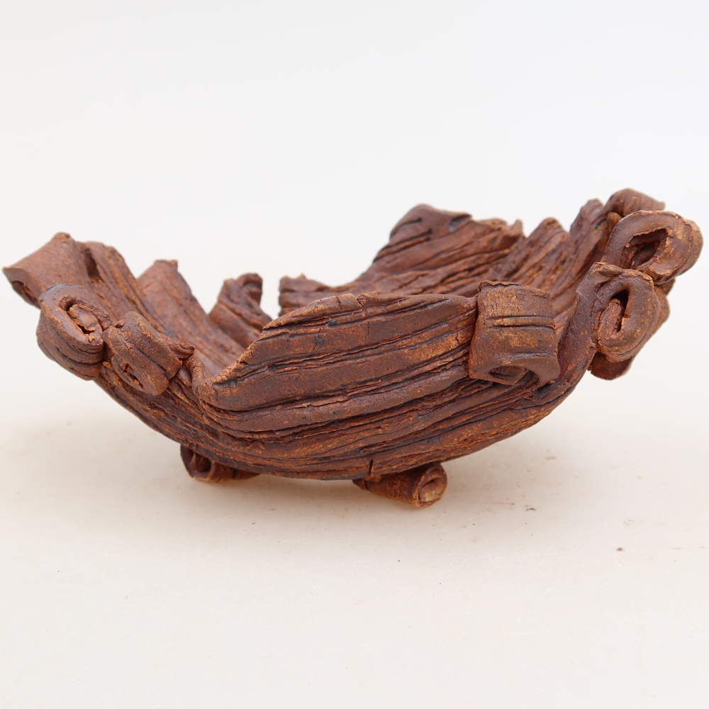 Keramická Skořápka  13 x 9 x 6 cm , barva hnědá