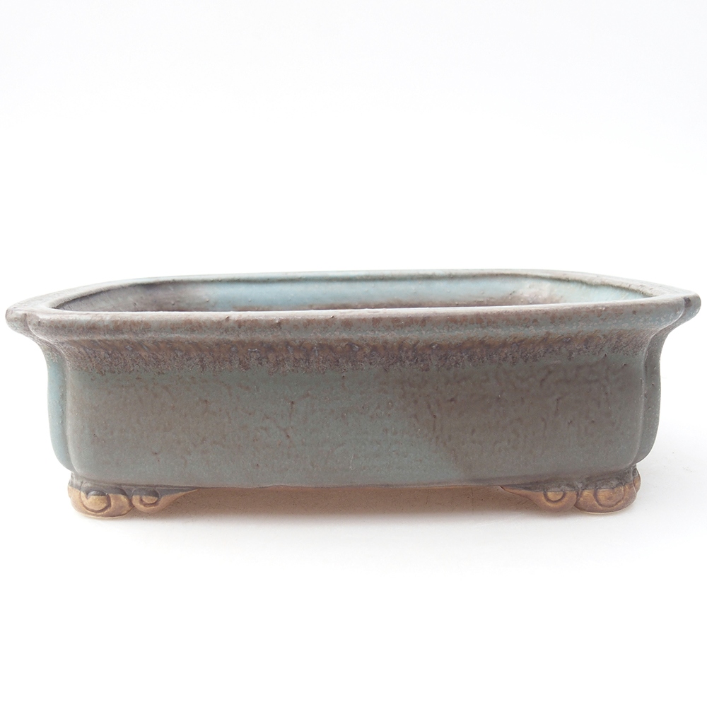 Keramická bonsai miska 19,5 x 17 x 5,5 cm, barva modrá