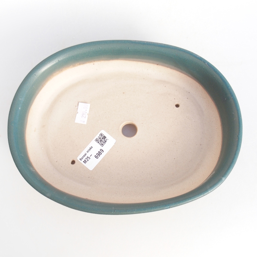 Keramická bonsai miska 22 x 17 x 5 cm, barva modrá