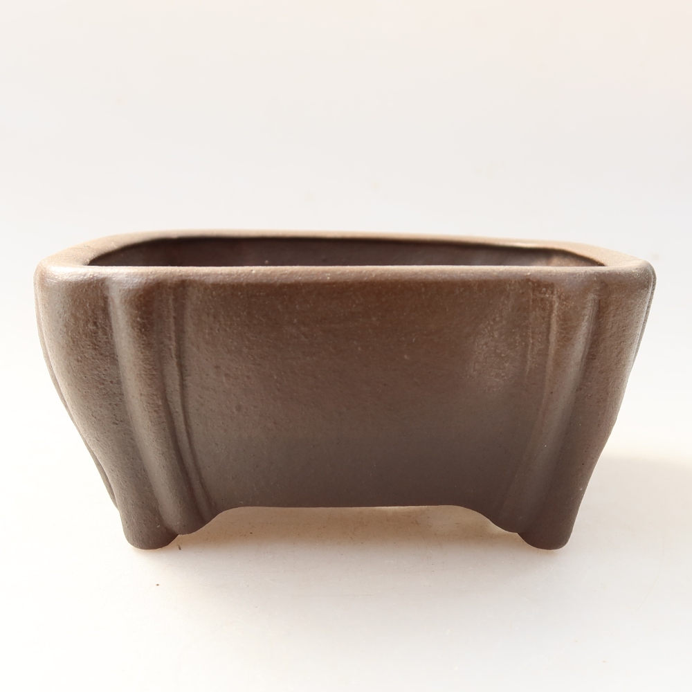 Keramická bonsai miska 10 x 10 x 5 cm, barva hnědá