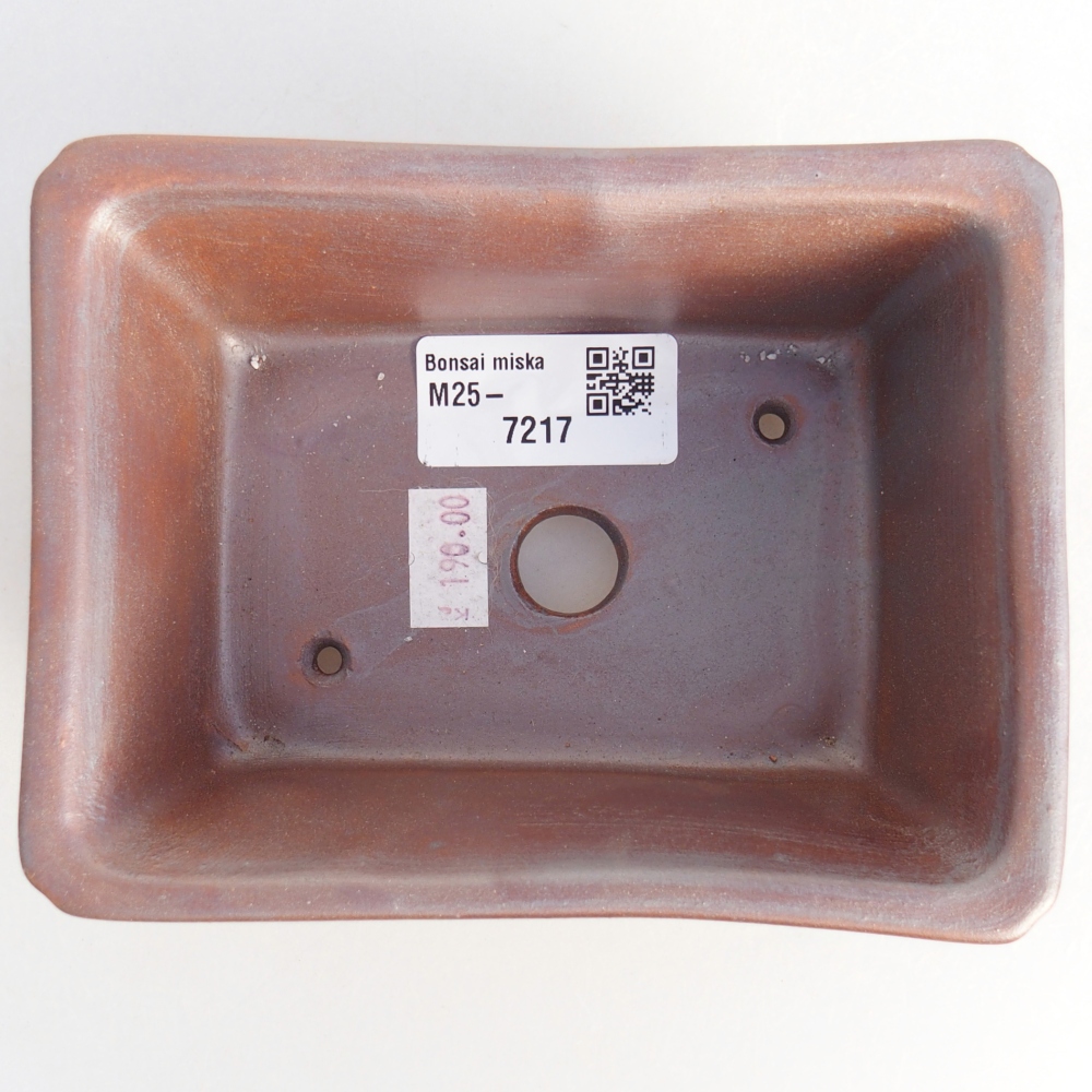 Keramická bonsai miska 13,5 x 10 x 5,5 cm, barva kovová