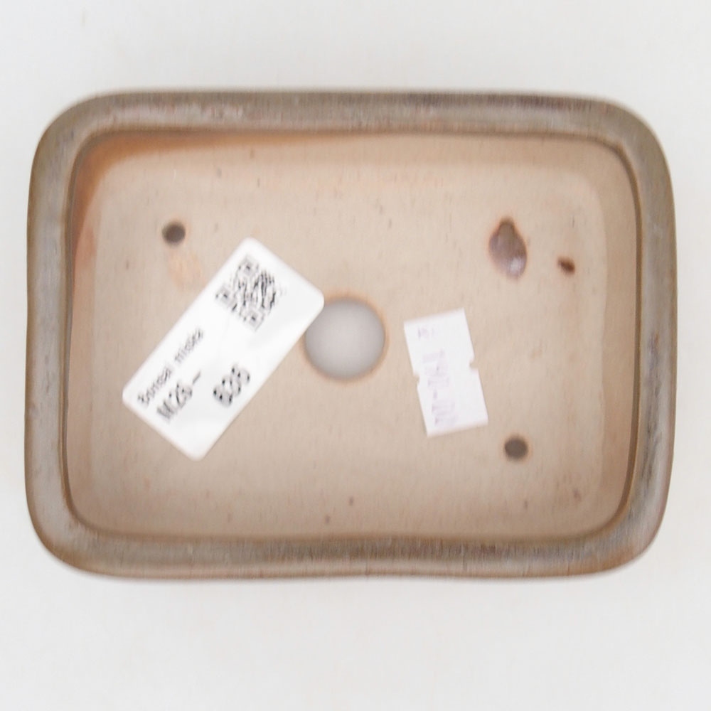 Keramická bonsai miska 11,5 x 8,5 x 3 cm, barva hnědá