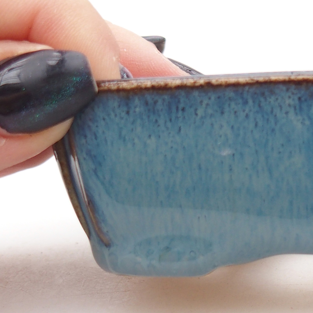 Mini bonsai miska 9 x 7 x 3 cm, barva modrá