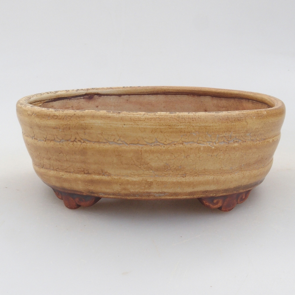 Keramická bonsai miska 10,5 x 9 x 4 cm, barva béžová