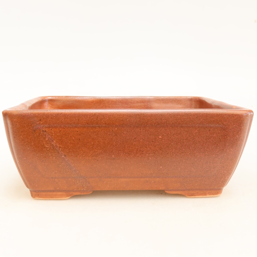 Keramická bonsai miska 16 x 12 x 6 cm, barva vínová
