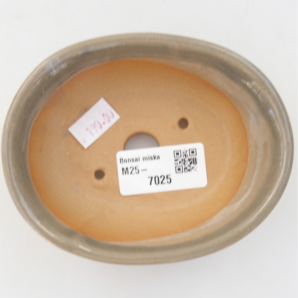 Keramická bonsai miska 11 x 9 x 4 cm, barva šedá
