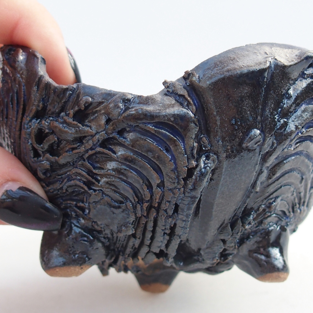 Keramická Skořápka 9,5 x 9,5 x 6 cm , barva modrá