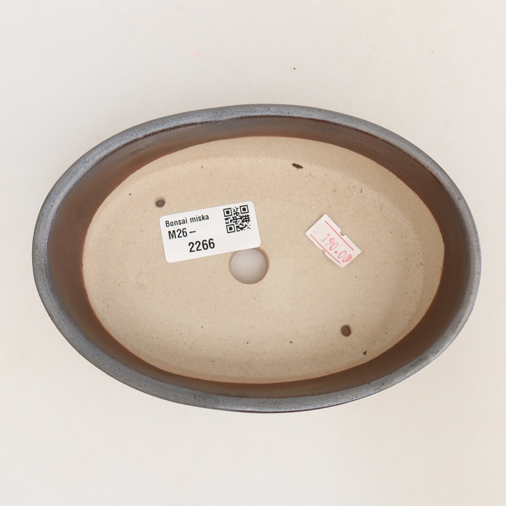 Keramická bonsai miska 16,5 x 11,5 x 4,5 cm, barva kovová